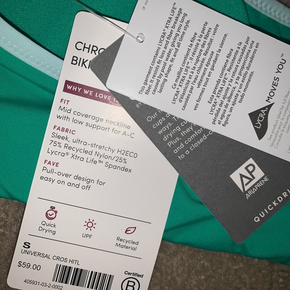 NEW Athleta Universal Cross Swim Top - Picture 3 of 4